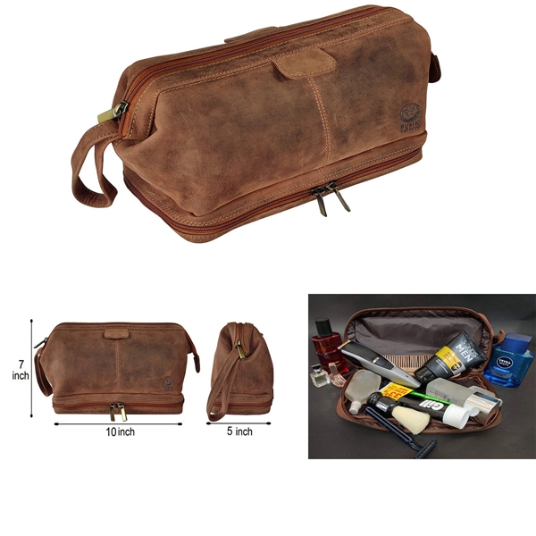 Leather Travel Cosmetic Bag