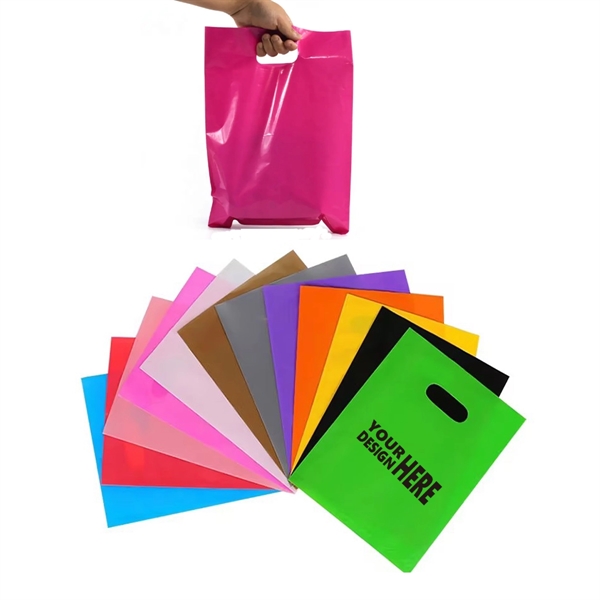 Custom Die Cut Plastic Handle Bag
