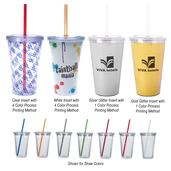16 Oz. Newport Acrylic Tumbler With Insert