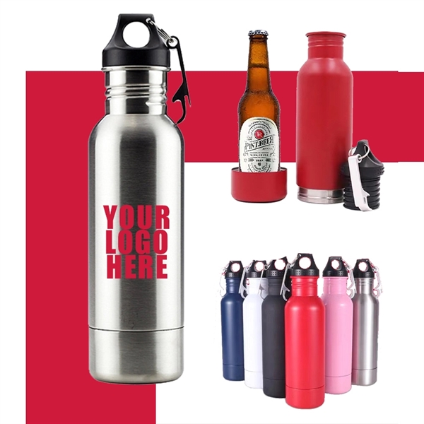 12 oz Stainless Steel Beer Bottle Insulator with Opener
