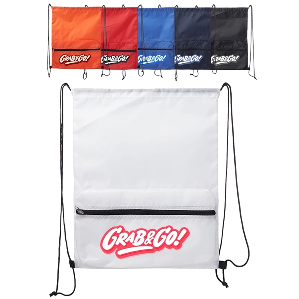 Augusta Drawstring Backpacks with Front Pocket