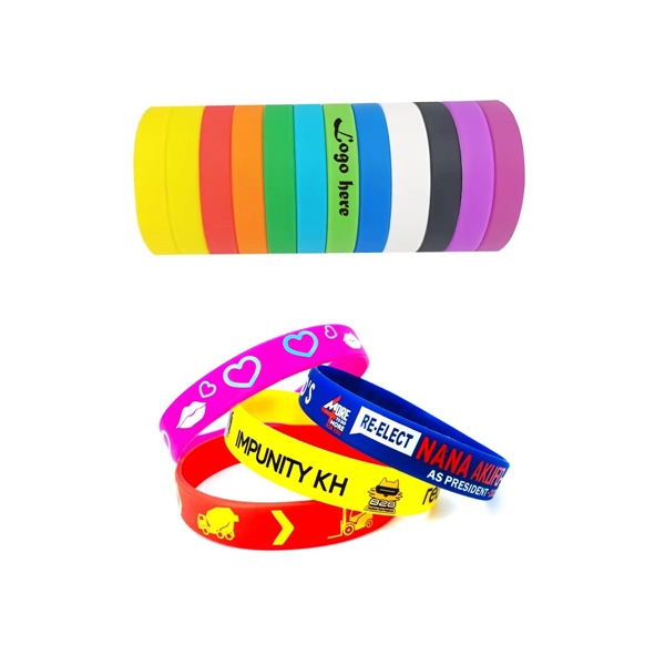 Custom Silkscreen Silicone Wristband