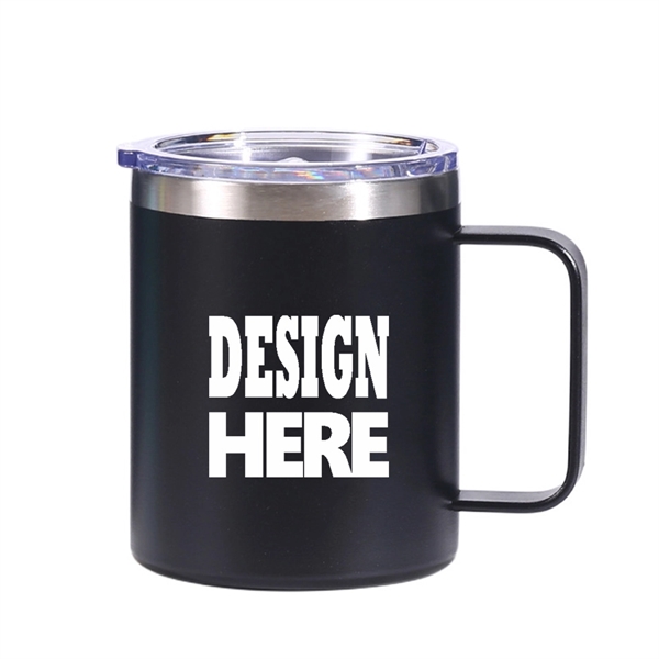 12oz Stainless Steel Coffee Campfire Mug with Handle 
