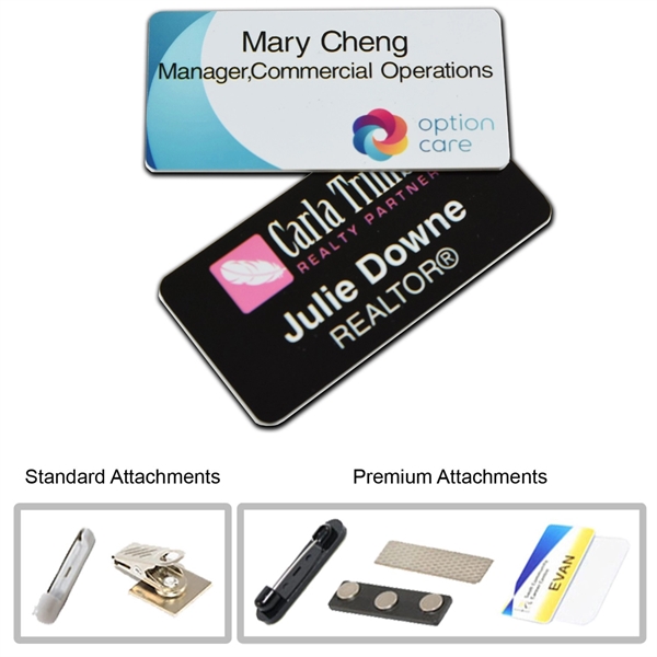 1.5" x 3" Name Badge Digitally Printed