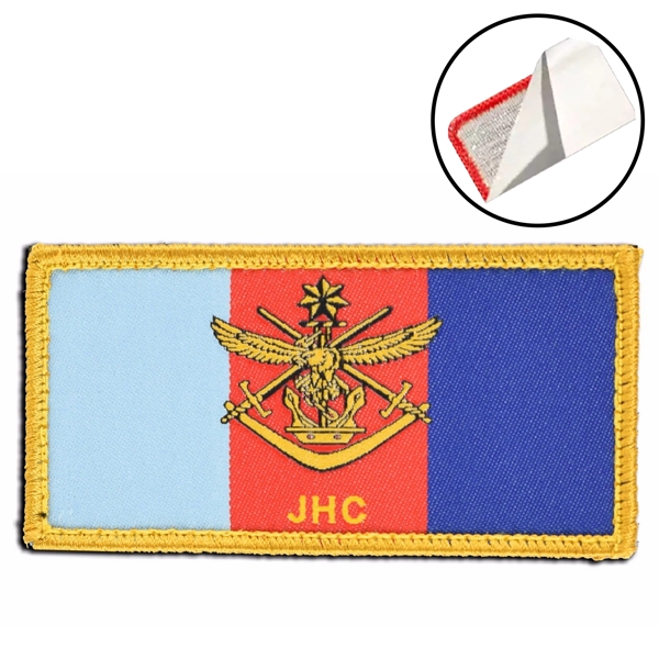 100% Custom Embroidered Patches - Peel & Stick Backing