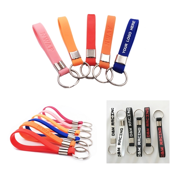 Portable Silicone Bracelet/Wristband Keychain