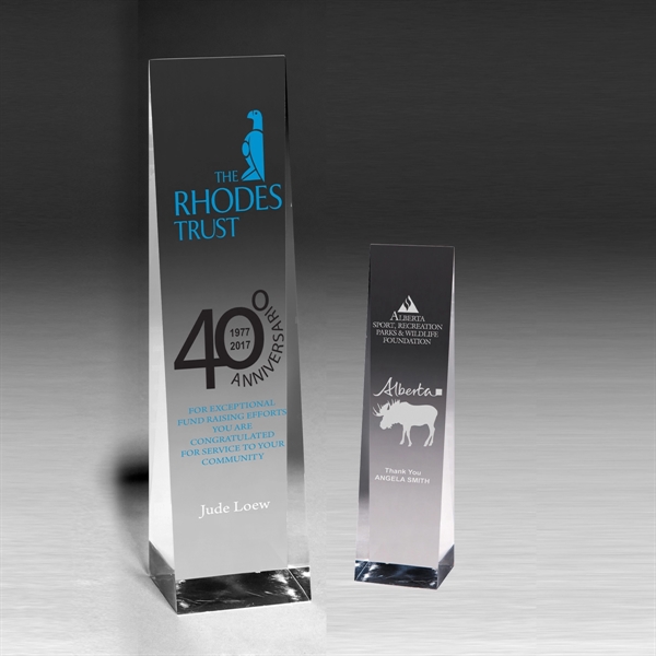 2" Thick Obelisk Acrylic Award