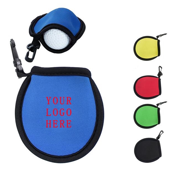 3.8'' Inch Neoprene Material Golf Ball Cleaner Pouch W/Clip