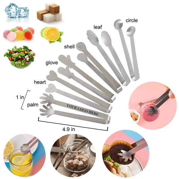 4.9 inch Stainless Steel Mini Cube Sugar Ice Tongs