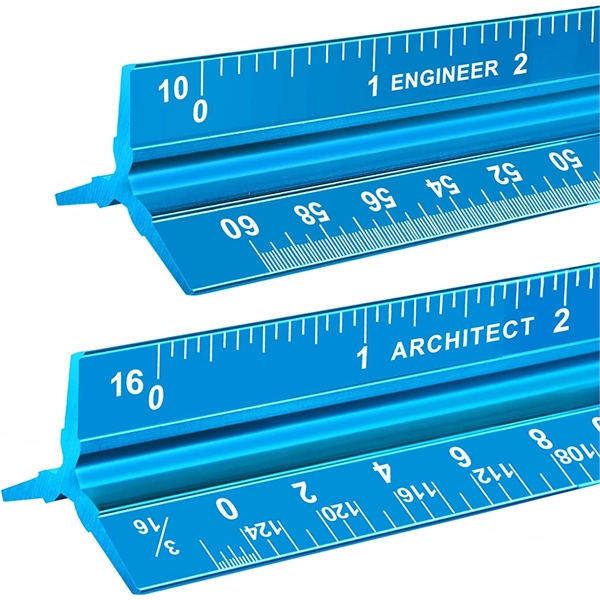 12 Inch Solid Alumin Architect and Engineer Scale Ruler Set