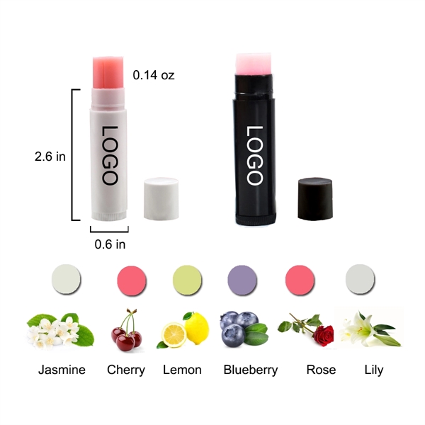 Full Color Label Natural Lip Balm - Six Flavors