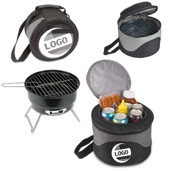 2 In 1 Portable Kooler Cooler Bag BBQ Grill