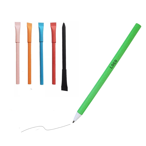 Creative Recycled Kraft Paper Tube Ballpoint Pen