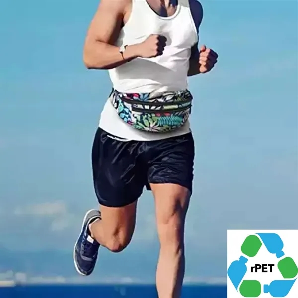 3 Zip Waist Eco Bag rPET Recycled 600D Polyester Fanny Pack