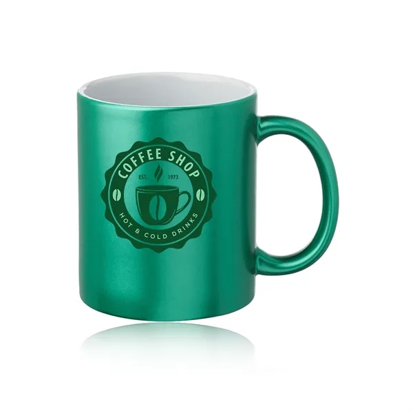 11 oz. Metallic Ceramic Custom Mug