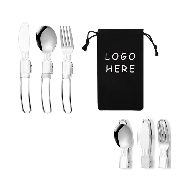 Collapsible Knife Fork And Spoon Stainless Steel Cutlery