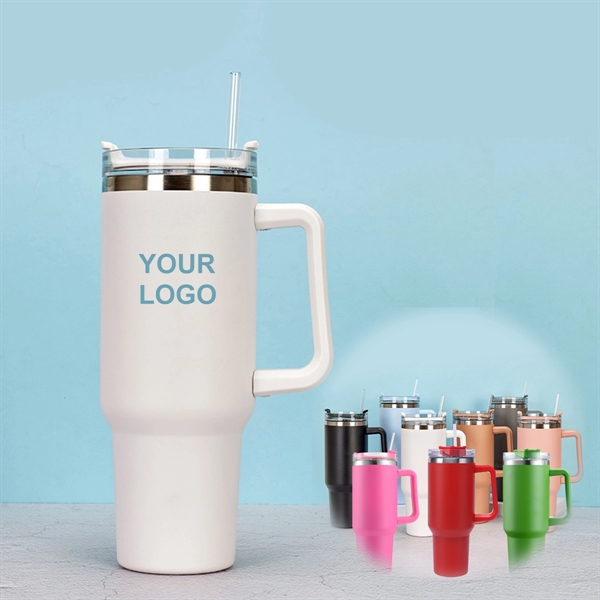 40OZ Quality Quencher Handle Tumbler w/ Straw