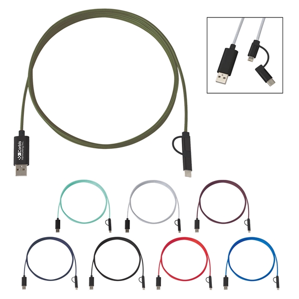 3-In-1 10 Ft. Braided Charging Cable