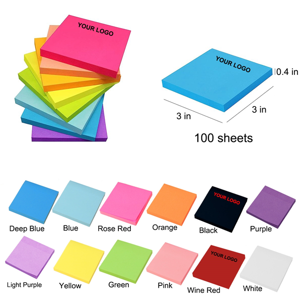Custom 3x3 Inches 100 Sheets Sticky Note