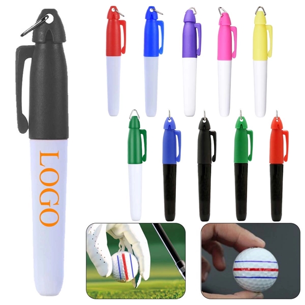 Mini Golf Ball Marker Line Drawing Pens