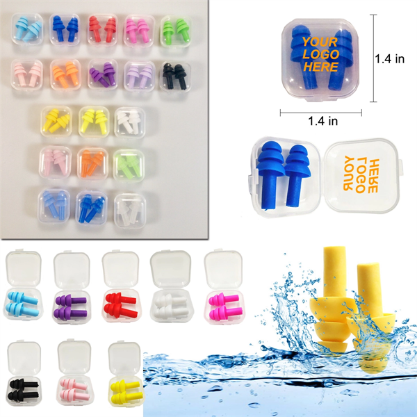 19 Colors Christmas Tree Shaped TPE Earplugs w/ Clear Case