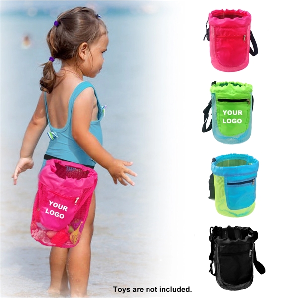 Kids Beach Shell Toy Mesh Waist Bag