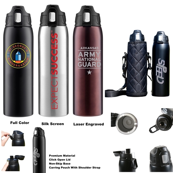 27/34 oz Stainless Steel Insulated Vacuum Thermos Flask