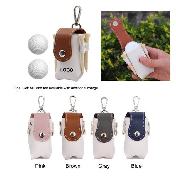 Mini Portable Pu Golf Ball Waist Bag