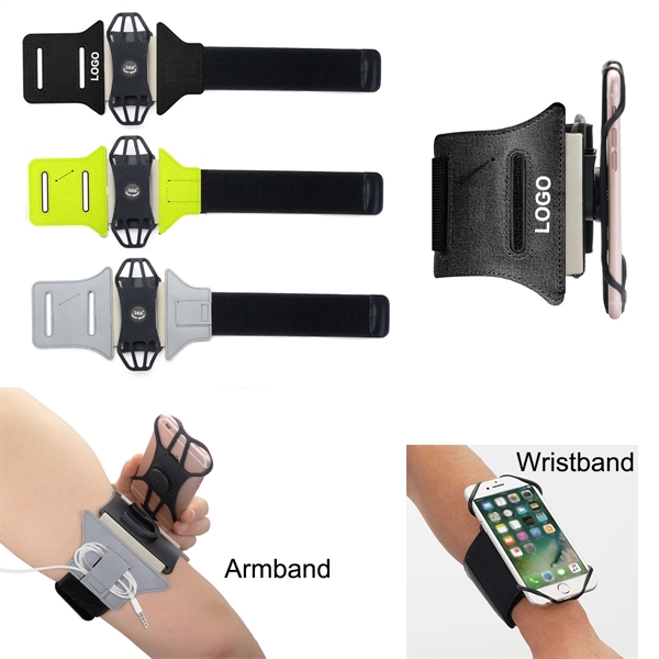 2 in 1 Running Phone Holder Armband Wristband - 3 Colors