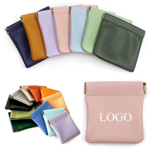 Portable PU Leather Shrapnel Cosmetic Bag