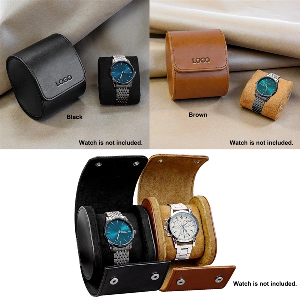 Portable PU Leather Single Watch Storage Display Gift Box