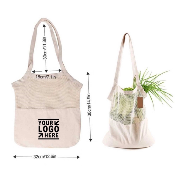 Shopping Bag Reusable Cotton Grocery Mesh Tote