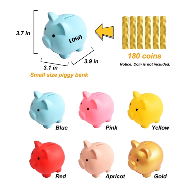Six Colors Cute Piggy Bank - Small Size