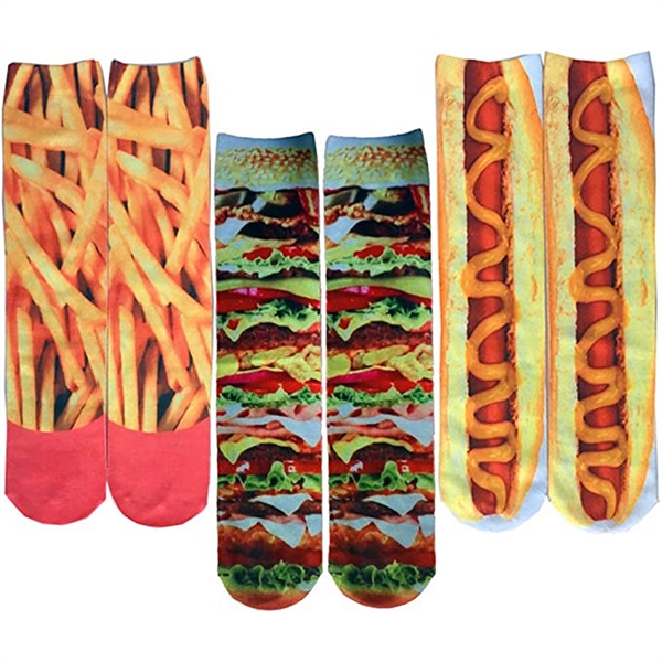 Full Color 3D Printing Polyester Tube Socks MOQ50