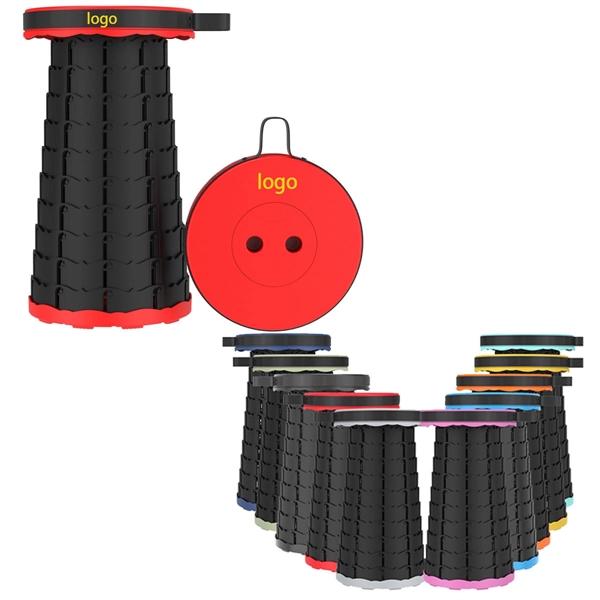 Round Cake Shape Portable Collapsible Retractable Stool