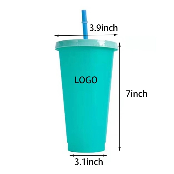 24oz Mood Stadium Color Change Cup/Straw/Lid Set
