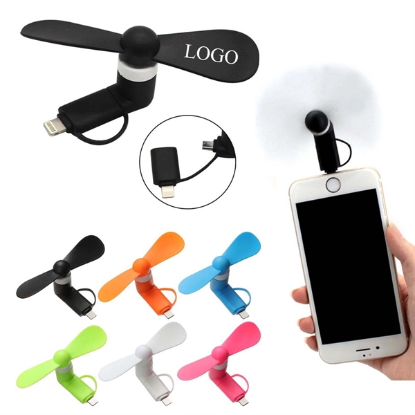 Portable 2-in-1 Mini Phone USB Fan