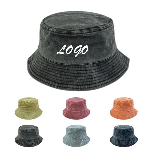 Washed Cotton Bucket Hat