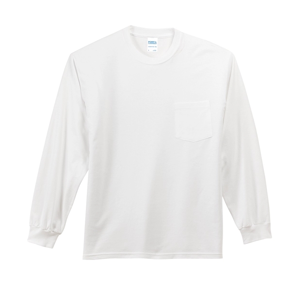 Port & Co Tall Long Sleeve Essential Pocket Tee.