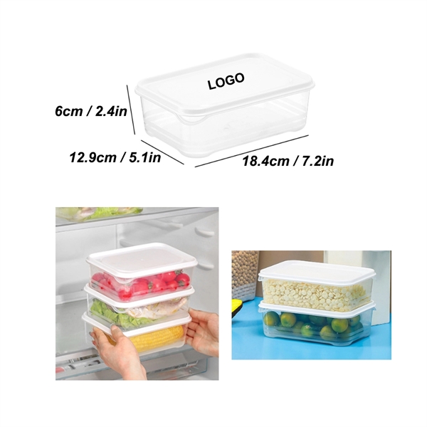 2.4"H PP Square Food Container Lunch Box
