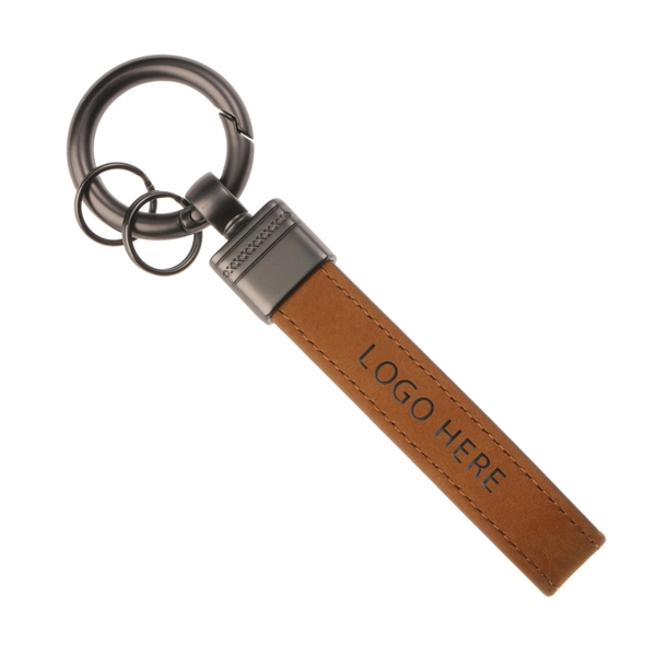 Leather Keychain for Car Home Key Ring Strap Holder