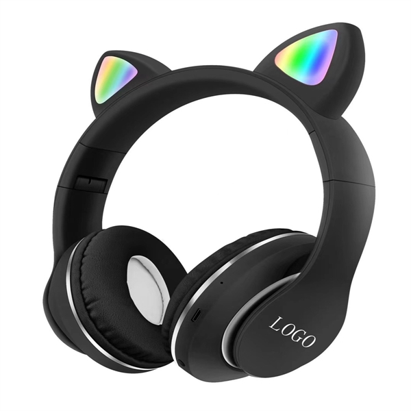 Cute Cat Ears Wireless On-Ear Headphones