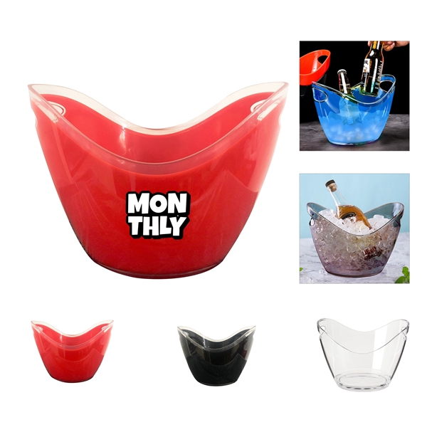 Plastic Oval Ice Buckets For Beer Bottle