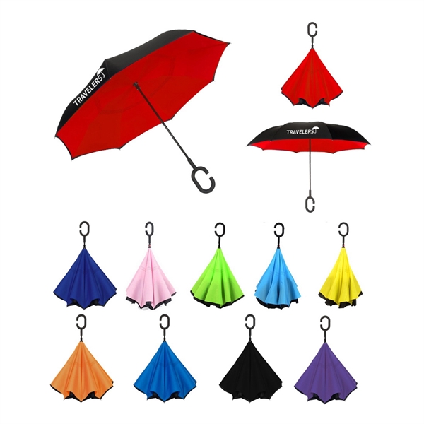 Deluxe Inverted Reverse Umbrella 