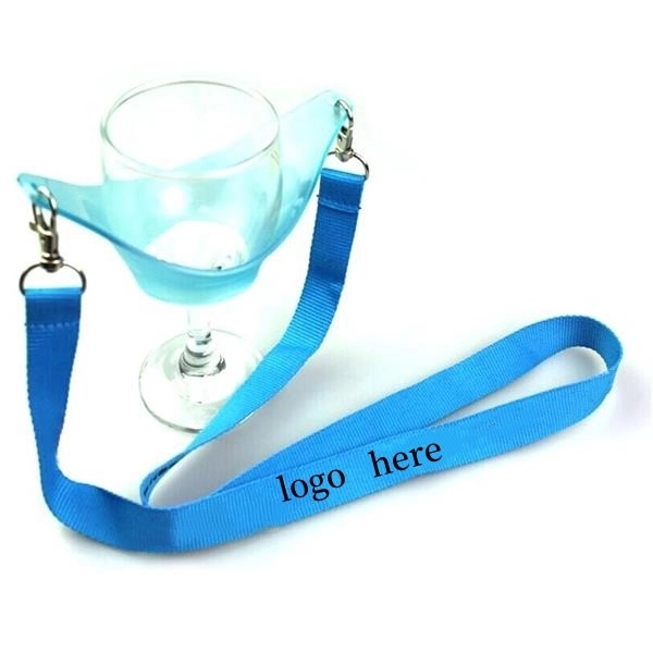 Wine Glass Cup Holder Polyester Lanyards