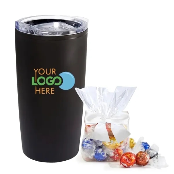 Lindt Truffles with Branded 20 oz Stainless Tumbler