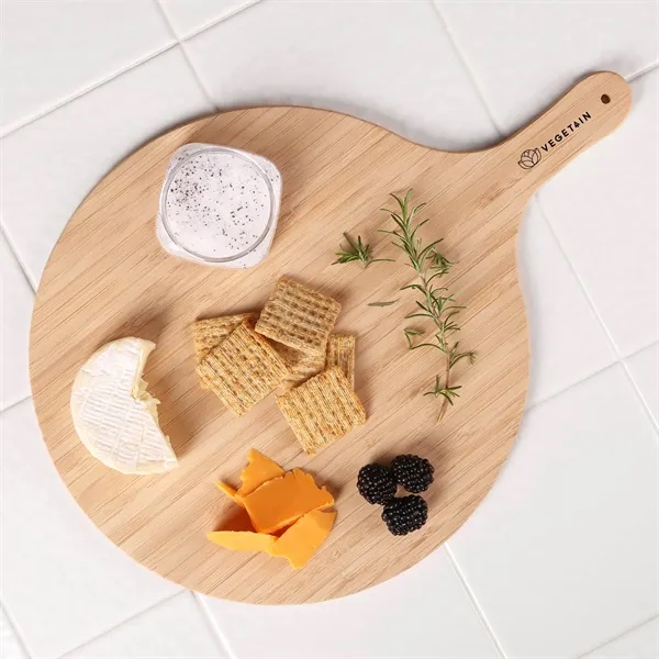 Bamboo Pizza Peel Charcuterie Board