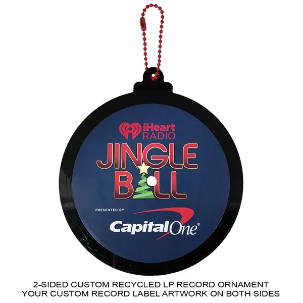 2-Sided Recycled LP Vinyl Record Ornament