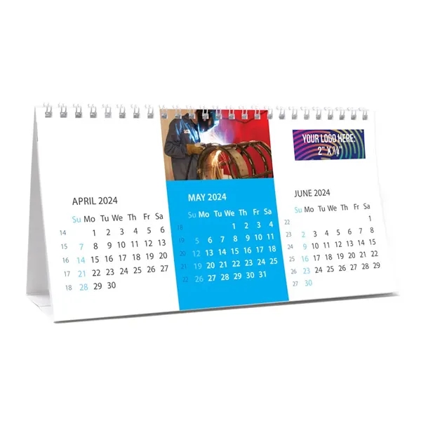 Custom Desk Calendar - 3 Months-At-A-Glance