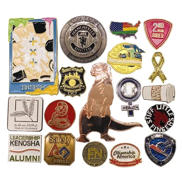 2" Soft Enamel Custom Shaped Lapel Pins